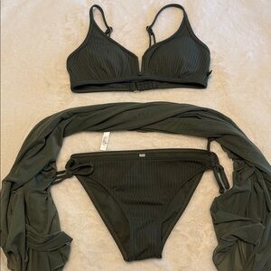 La Vie en Rose Olive Bikini Two Piece